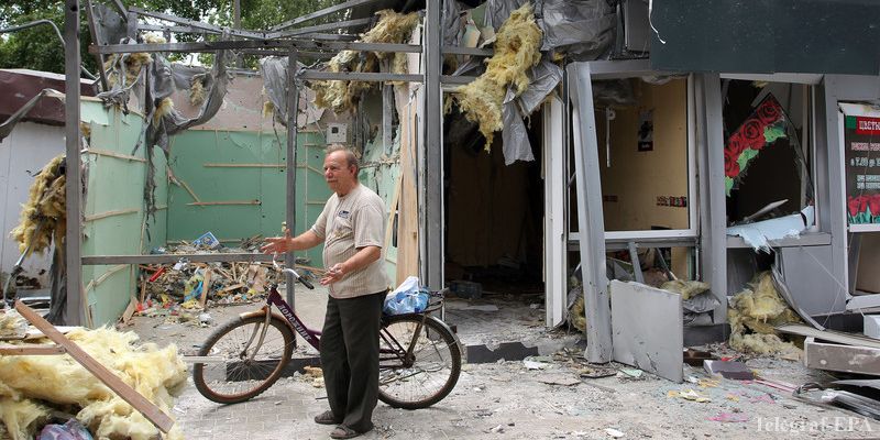Crisis in Ukraine - Destruction in Donetsk